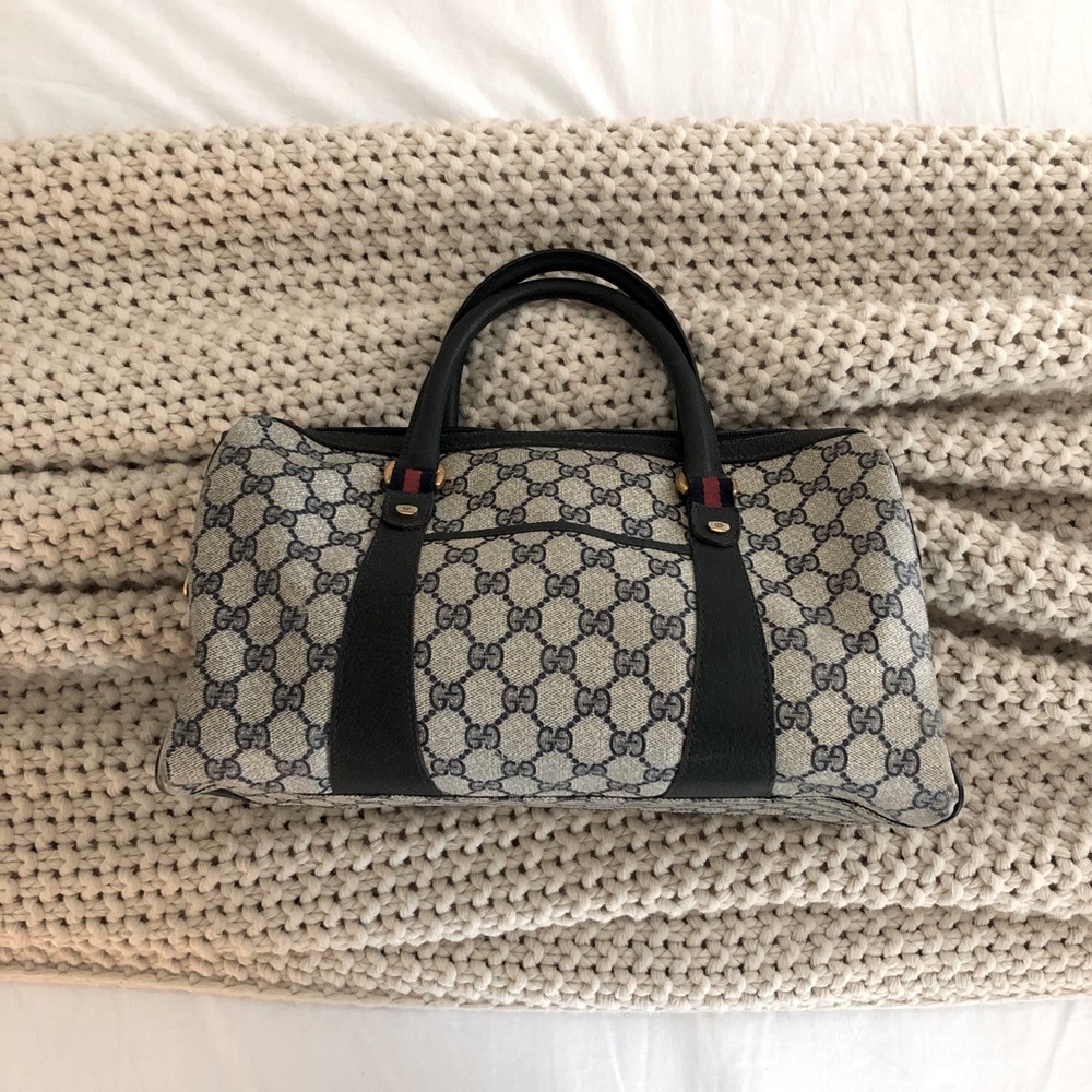 Vintage Gucci Boston Blue Bag